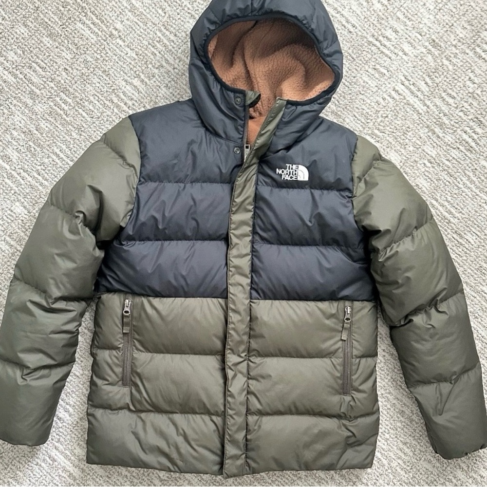 The North Face Kids' Olive and Black Puffer Jacket
